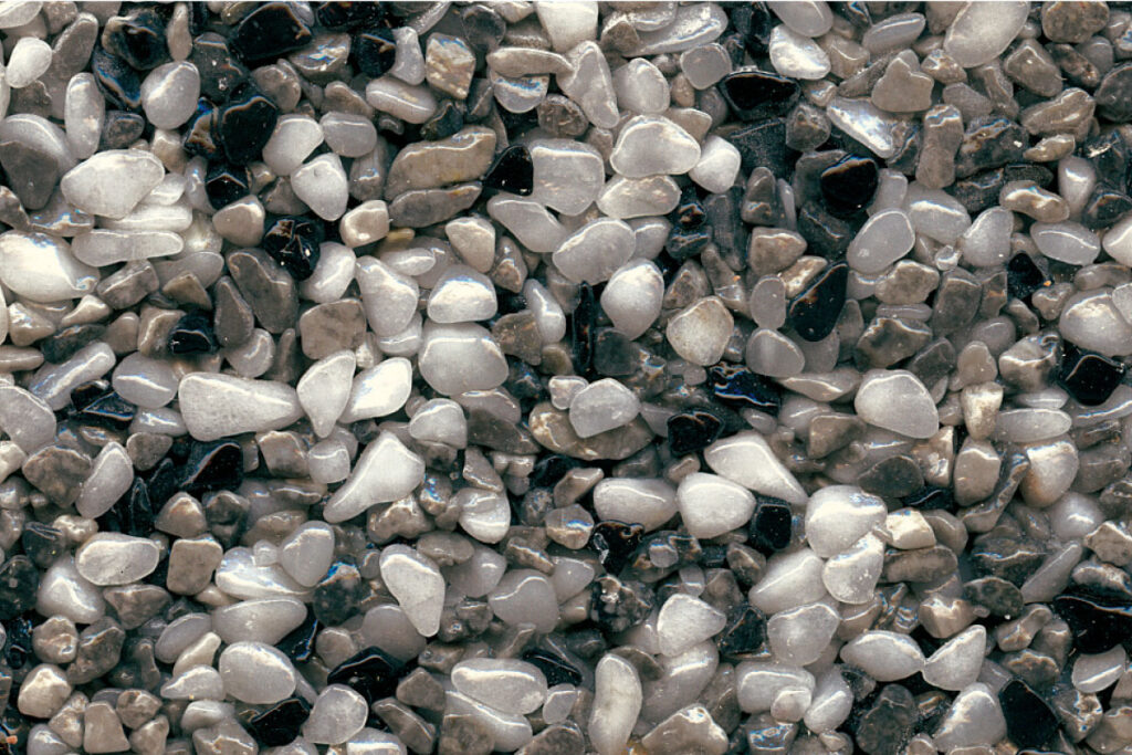Kontrast schwarz steinteppich kemperol coelan decorstone